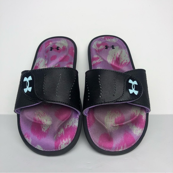 Under Armour Girls' UA Ignite VI Graphic Footbed Slides - Picture 2 of 7